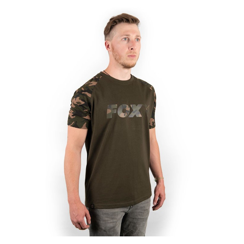 FOX CAMO/KHAKI CHEST PRINT T-SHIRT